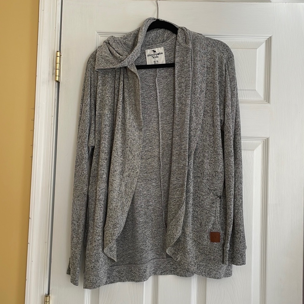 Abercrombie Kids, grey cardigan, children’s size 15/16
